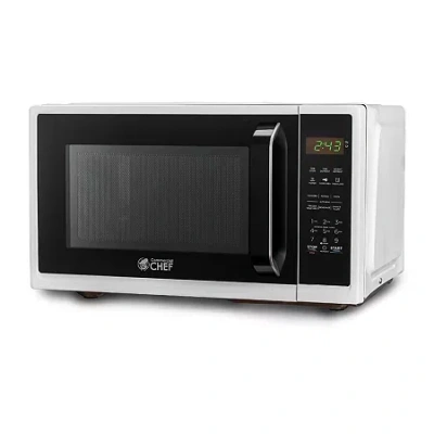 Commercial Chef 0.9 Cu. Ft. Countertop Microwave With Digital Display White Microwave & 10 Power Levels