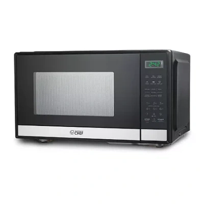 Commercial Chef 0.9 Cu. Ft. Countertop Microwave With Touch Controls & Digital Display & 10 Power Levels In Silver