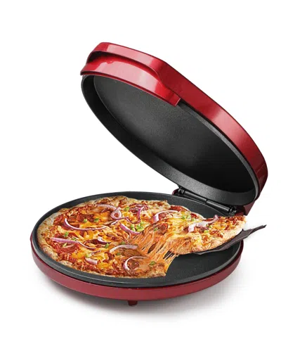 Commercial Chef 12.5" Pizza Maker, Quesadilla Maker In Red