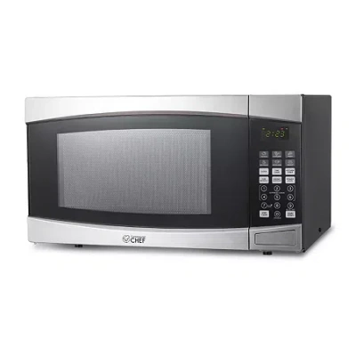 Commercial Chef 1.4-cu. Ft. Countertop Microwave - Stainless Steel Front In Silver
