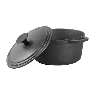 Commercial Chef 3.4 Quart Cast Iron Dutch Oven In Black
