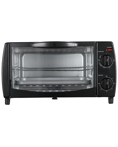 Commercial Chef 4-slice Mechanical Toaster Oven In Black