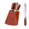Commercial Chef 6-pc. Knife Block Set In Brown