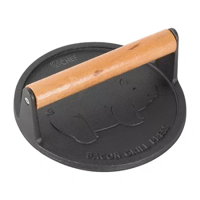 Commercial Chef 7â Round Grill Press In Black