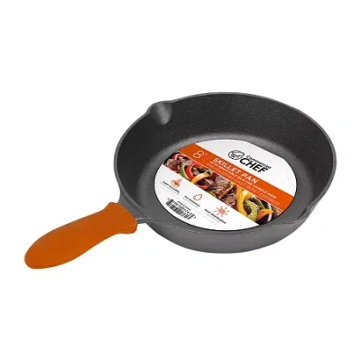 Commercial Chef 8 Inch Cast Iron Skillet In Black