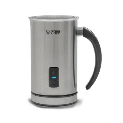 Commercial Chef Chb Series  Cordless Milk Frother For Hot And Cold Milk, Cordless Frother In Silver