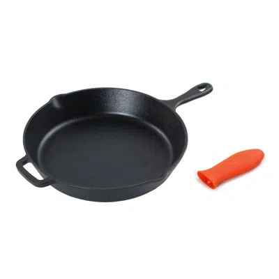 Commercial Chef Chci Series  Cast Iron Skillet Pan (12" Skillet) In Black