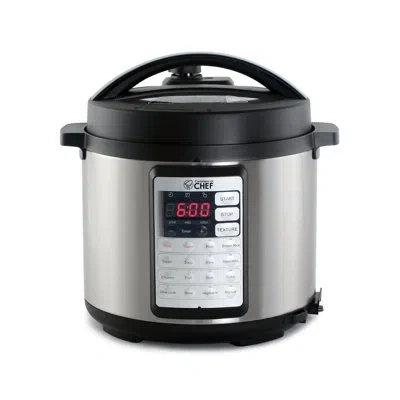 Commercial Chef Chk Series  Electric Pressure Cooker 6.3 Quarts, 24-hour Preset Timer, Stainless Stee