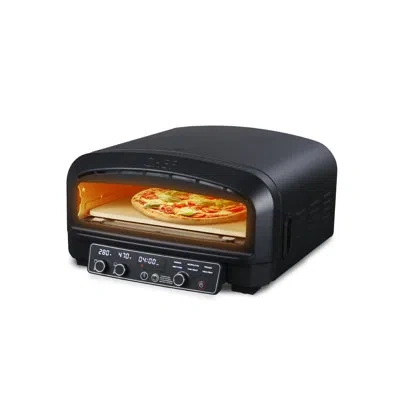 Commercial Chef Chk Series  Indoor Electric Pizza Oven, Includes Pizza Stone & Shovel In Black