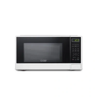 Commercial Chef Chm Series  1.1 Cu Ft Microwave With 10 Power Levels, Small Microwave With Push Butto In White