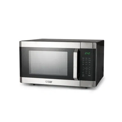 Commercial Chef Chm Series  21.8" 1.6 Cu Ft. 1100 - Watt Countertop Microwave In Stainless Steel