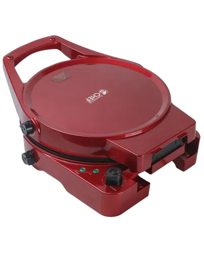 Commercial Chef Multifunction Pizza Maker & Indoor Grill In Red