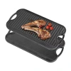 Commercial Chef Reversible Grill Cast Iron Grill Pan In Black