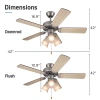 Commercial Cool 42â Contemporary Ceiling Fan With Lights Cools Up To 175 Sq Ft Reversible Dual Finish Blades In Brown