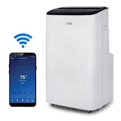 Commercial Cool Ccpac Series  6,350 Btu Sacc/cec Smart Portable Air Conditioner, 9,000 Btu Ashrae 128 In White