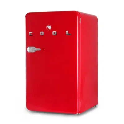 Commercial Cool Ccra Series  3.2 Cu. Ft. Refrigerator With Freezer, Vintage Style Refrigerator, With  In Red
