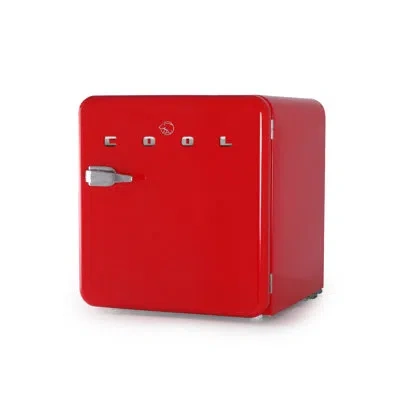 Commercial Cool Ccra Series  Retro 1.6 Cu. Ft. Freestanding Mini Fridge With Freezer In Red
