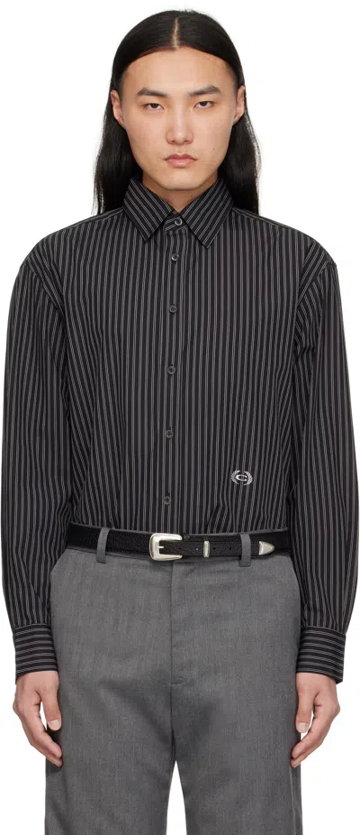 Commission Black Stripe Banker Shirt