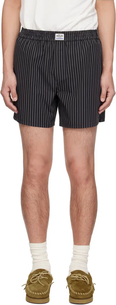 Commission Black Stripe Boxer Shorts