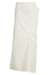 Commission White Paneled Midi Skirt In White
