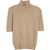 Commission Double Front Turtleneck Sweater In Oat