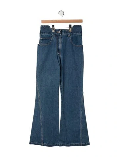 Pre-owned Commission High-rise Flared Jeans In Blue