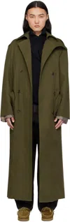 Commission Khaki Hunter Trench Coat In Olive