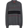 Commission Merino Wool Dad Polo In Grey