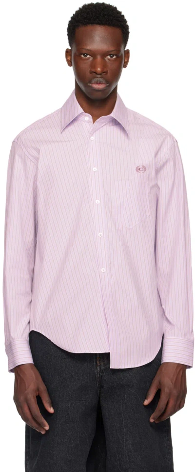 Commission Purple Striped Shirt In Lilac Stripe