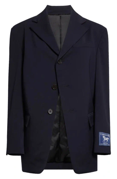 Commission Shift Front Blazer In Navy