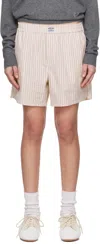 Commission Ssense Exclusive Off-white & Red Boxer Shorts In Red Stripe