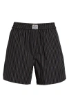 Commission Stripe Boxer Shorts In Black Stripe