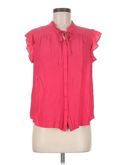 Pre-owned Common Collection Short Sleeve Blouse In Pink