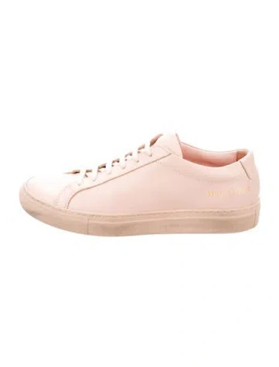 Pre-owned Common Projects 2015 Leather Sneakers In Pink