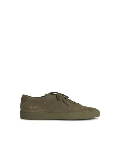 COMMON PROJECTS COMMON PROJECTS 'ACHILLES' GREEN SUEDE SNEAKERS