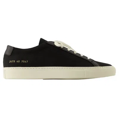 Common Projects Achilles In Canvas Sneakers -  - Leather - Black