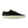Common Projects Original Achilles Leather-trimmed Canvas Sneakers In Black