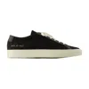 Common Projects Original Achilles Leather-trimmed Canvas Sneakers In Black