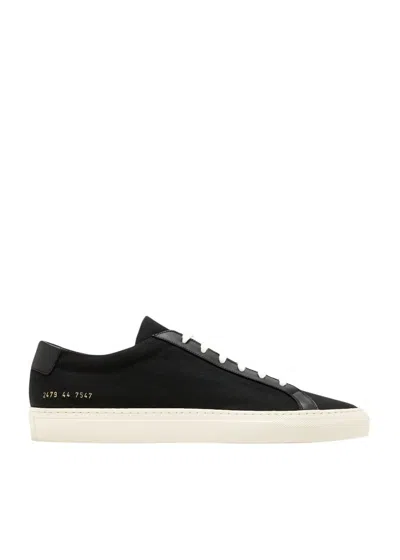 Common Projects Achilles In Canvas Sneakers In Black