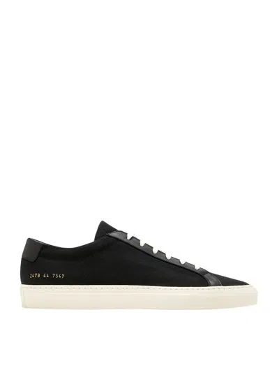 Common Projects Achilles In Canvas Sneakers In Black