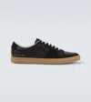 Common Projects Achilles Leather And Suede Sneakers In Black