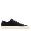 Common Projects Mens Black White Achilles Low Number-print Suede Low-top Trainers In Black
