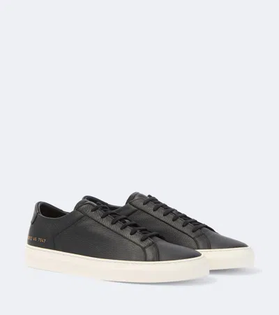 Common Projects Achilles Leather Sneakers In Black