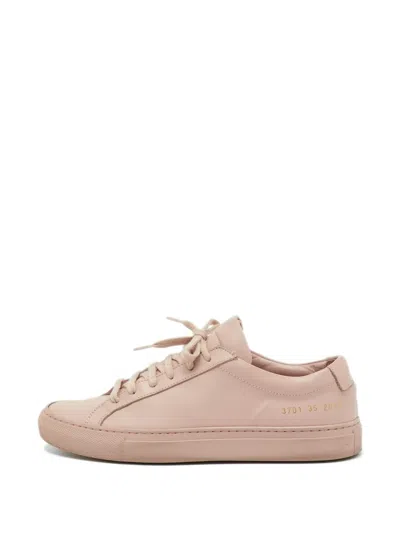 Pre-owned Common Projects Achilles Leather Sneakers In Pink