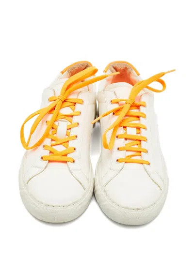 Pre-owned Common Projects Achilles Leather Sneakers In White