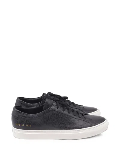 Pre-owned Common Projects Achilles Low Grained Sneakers In Black
