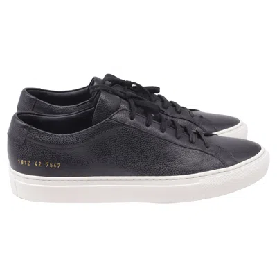 Pre-owned Common Projects Achilles Low Grained Sneakers In Black Leather