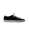 Common Projects Achilles Low Sneakers In Black Canvas In Black