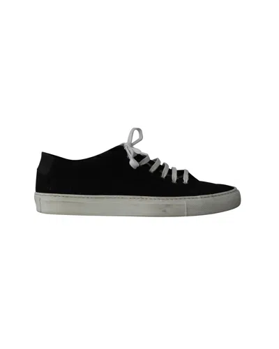 Common Projects Achilles Low Sneakers In Black Canvas