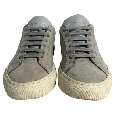 Pre-owned Common Projects Achilles Low Sneakers In Grey Suede In Gray